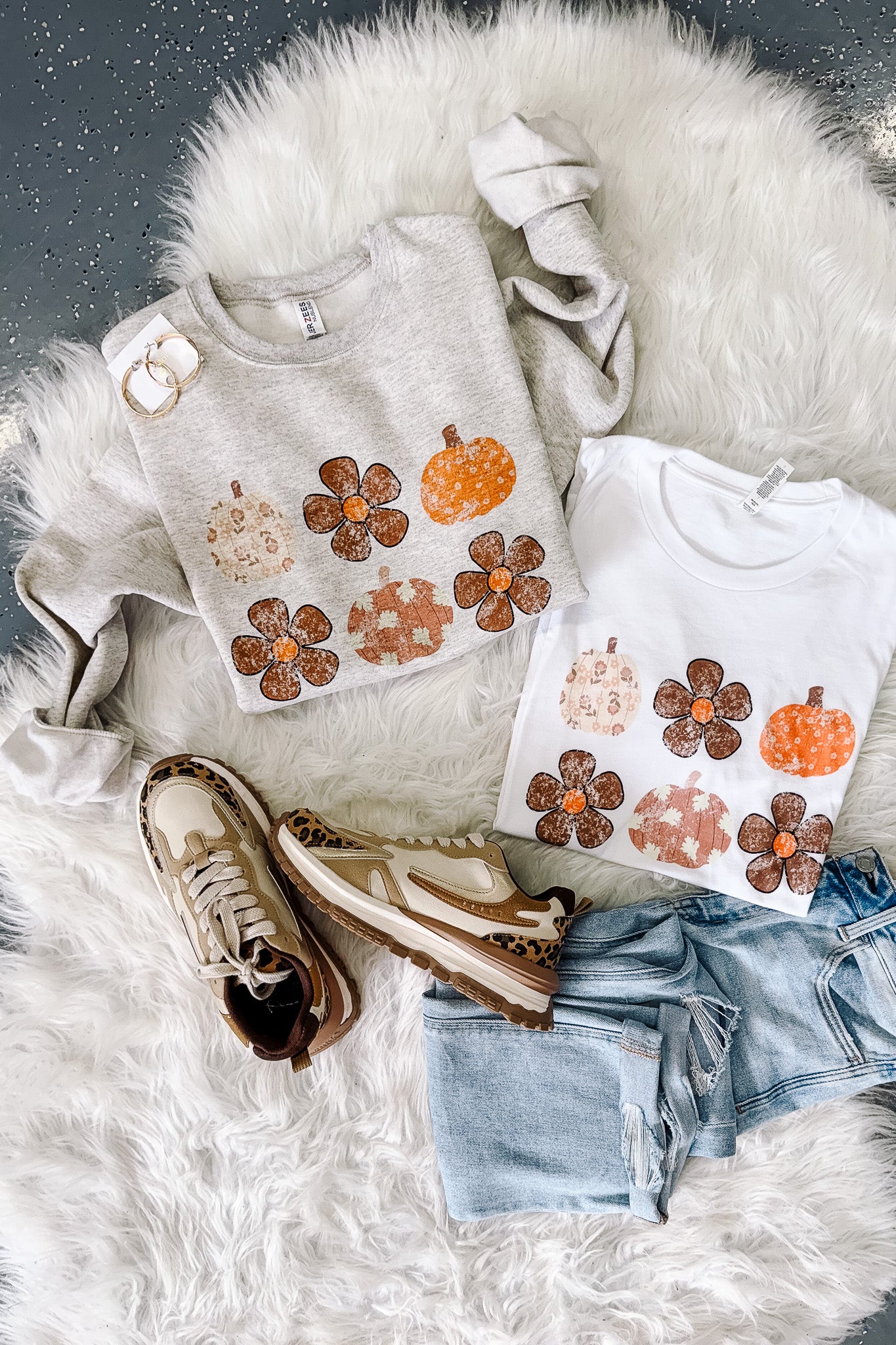 Boho Flowers & Pumpkins Graphics - Multiple Styles