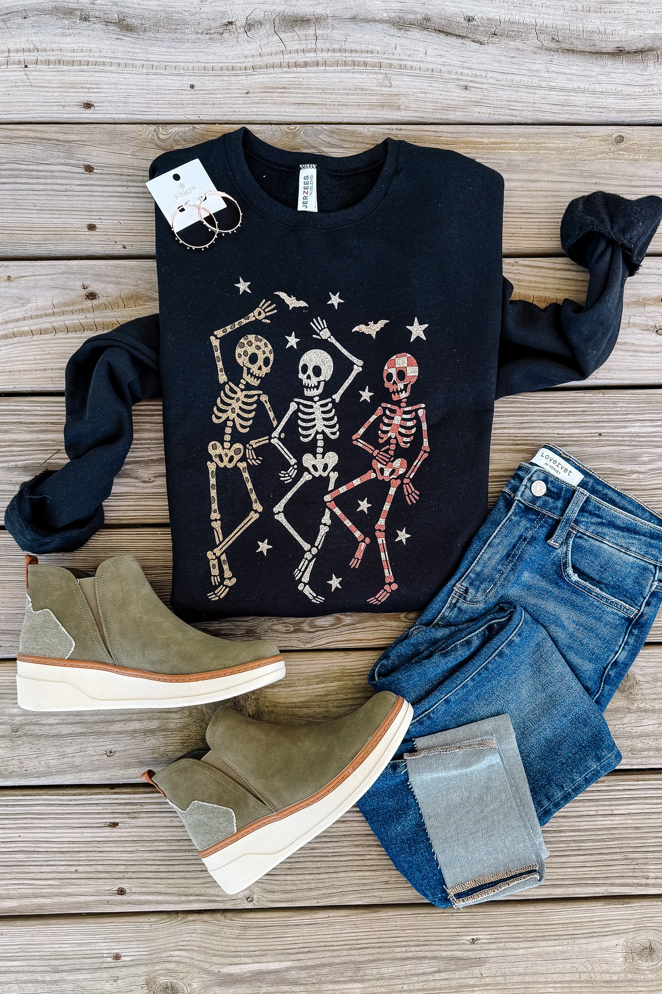 Boogie Bones Graphic Sweatshirt - Black