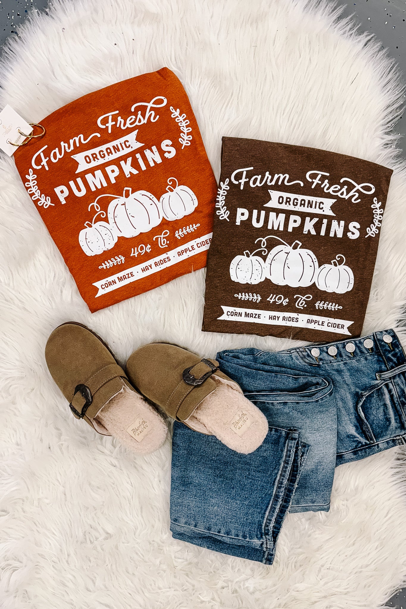 *DEAL * Farm Fresh Pumpkins Tee - Brown & Orange