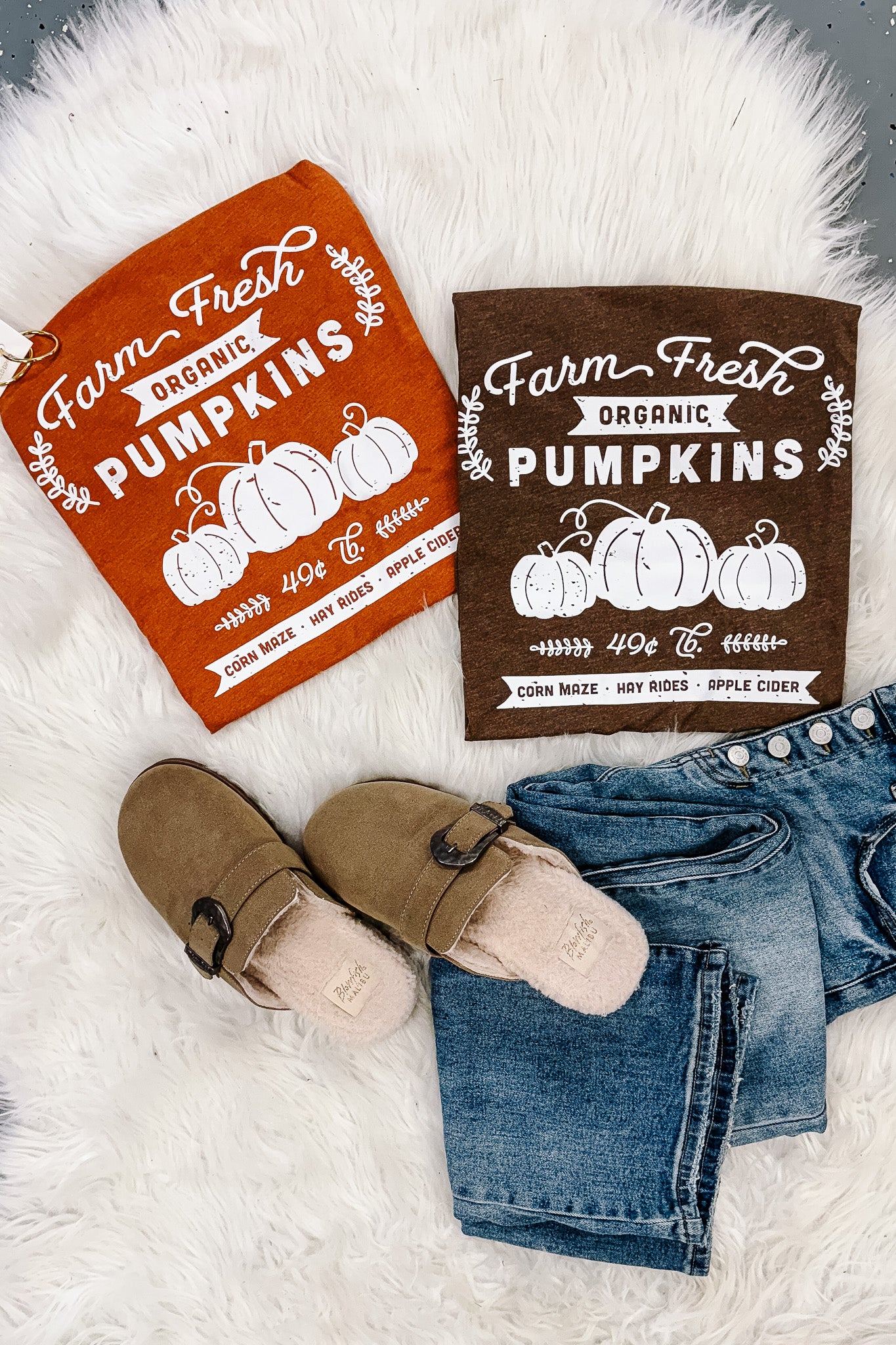 *DEAL * Farm Fresh Pumpkins Tee - Brown & Orange