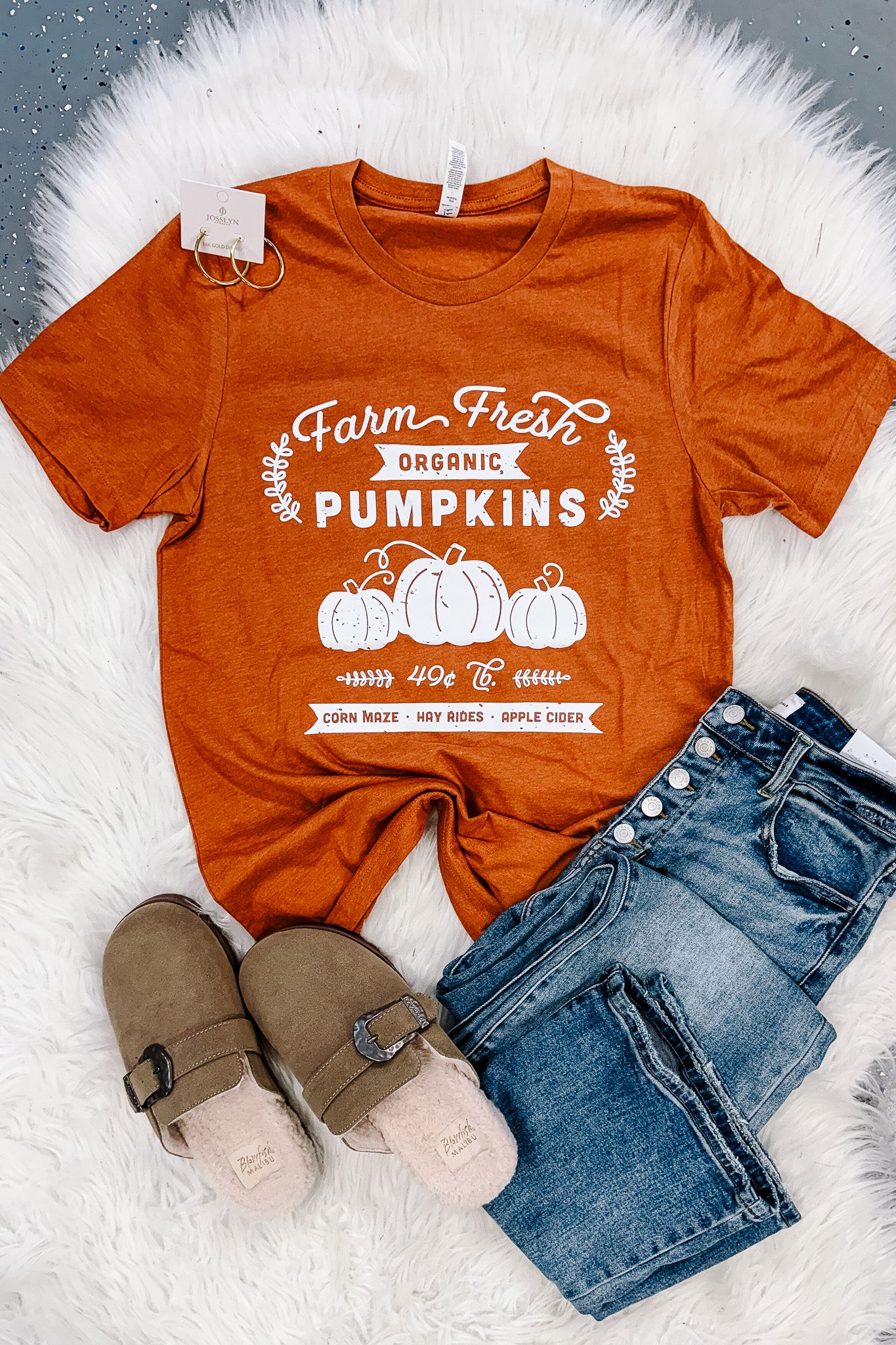 *DEAL * Farm Fresh Pumpkins Tee - Brown & Orange