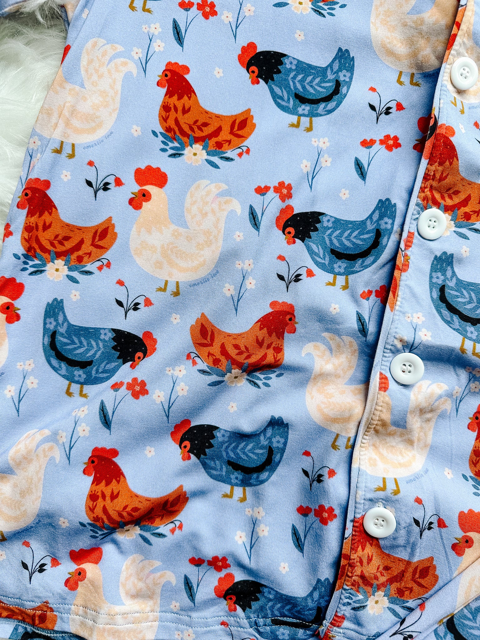 Shorts Pajama Set - Spring Chickens