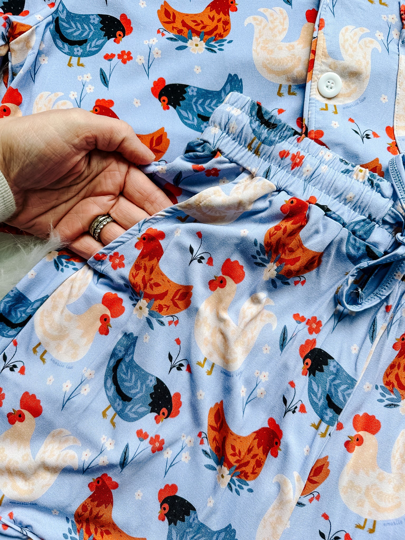 Shorts Pajama Set - Spring Chickens
