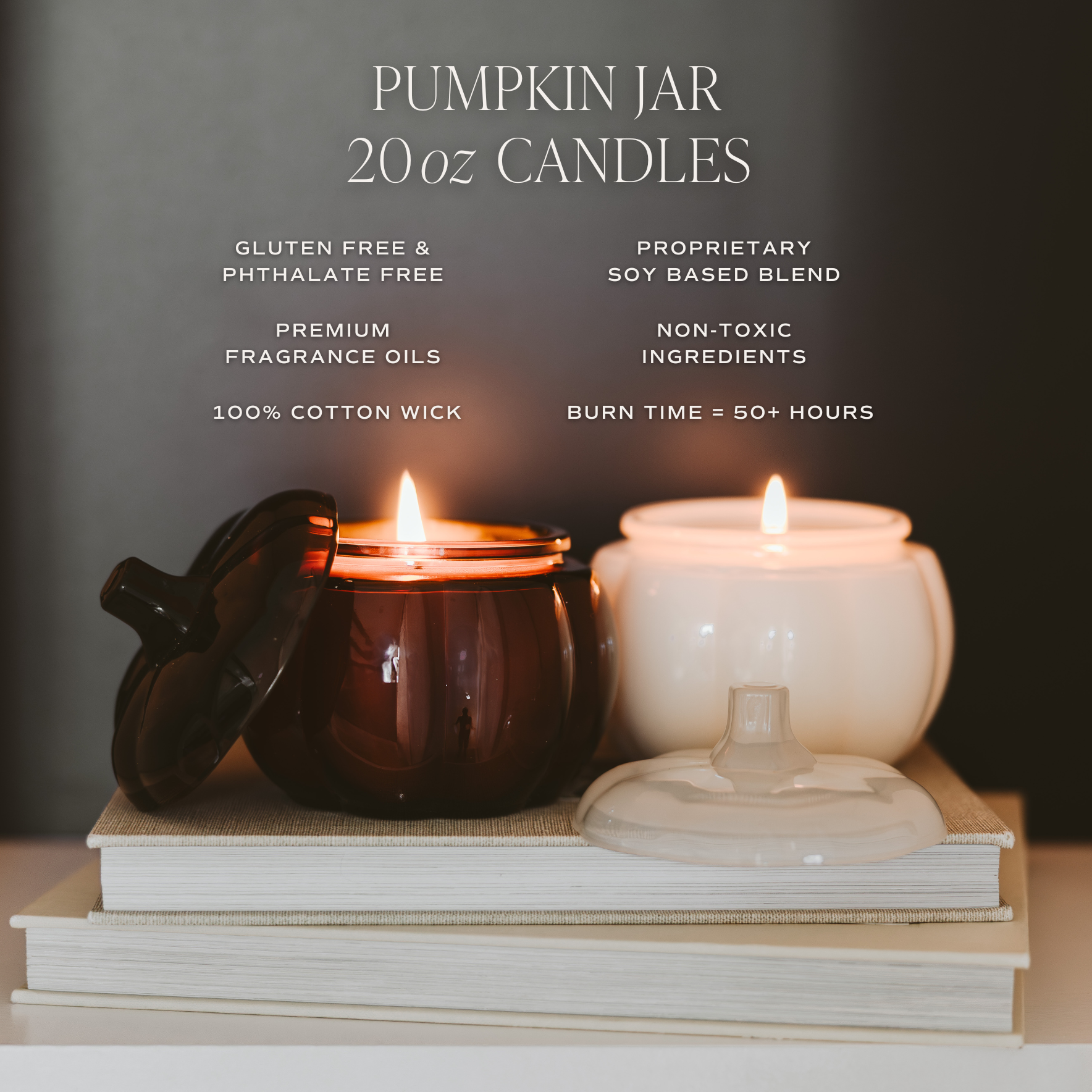Warm and Cozy Soy Candle - 20oz Pumpkin Jar